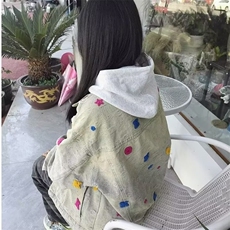 现货-慵懒文艺ins时尚新款日系流行气质百搭毛巾绣牛仔夹克网图，男装夹克，星座302B-2