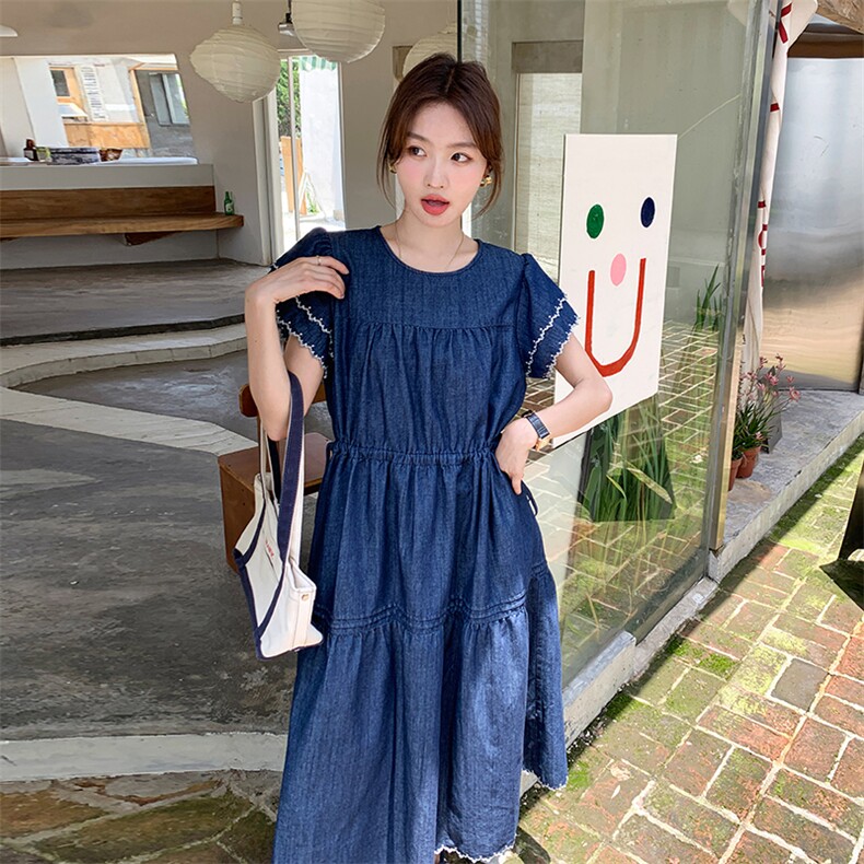 夏季新款纯色长款连衣裙B190-82375-P120-K178，女装连衣裙，一九零