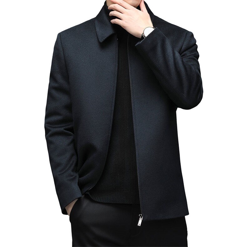 休闲男士羽绒服翻领鹅绒中年男羽绒服外套冬季爸爸装YL6673-P460,男装羽绒服,电商B212（原钱塘6029）