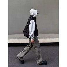 美式复古高街水洗直筒工装裤男女宽松潮牌青少年休闲直筒裤微弹，男装休闲裤，星座506A