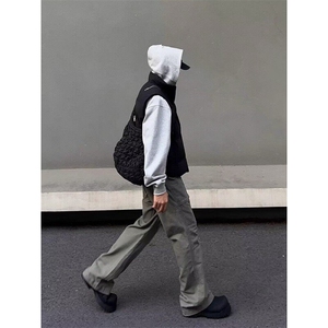 美式复古高街水洗直筒工装裤男女宽松潮牌青少年休闲直筒裤微弹图片