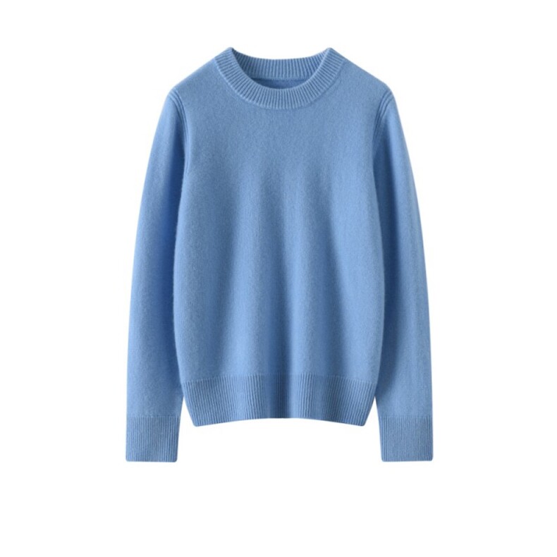 2025年秋季中厚款时尚百搭通勤圆领时尚百搭套衫，女装针织衫/毛衣，麦德绒