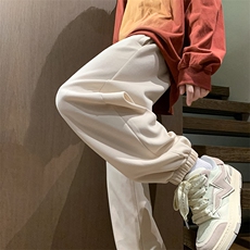 港风秋冬长裤宽松休闲扣带松紧腰束脚卫裤K23303-P40控58，男装休闲裤，星座717