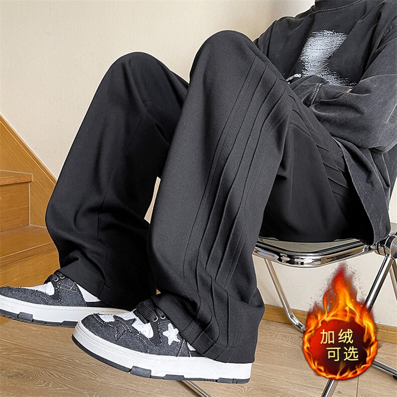 时尚高街华棉褶皱拖地卫裤时尚百搭加绒加厚JRX1610-特批46，男装休闲裤，星座718