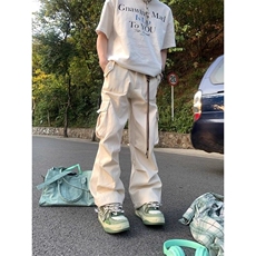 工装休闲裤男女韩版潮流高街帅气大口袋2026夏季ins长裤K6494-P56，男装工装外套，星座412-3