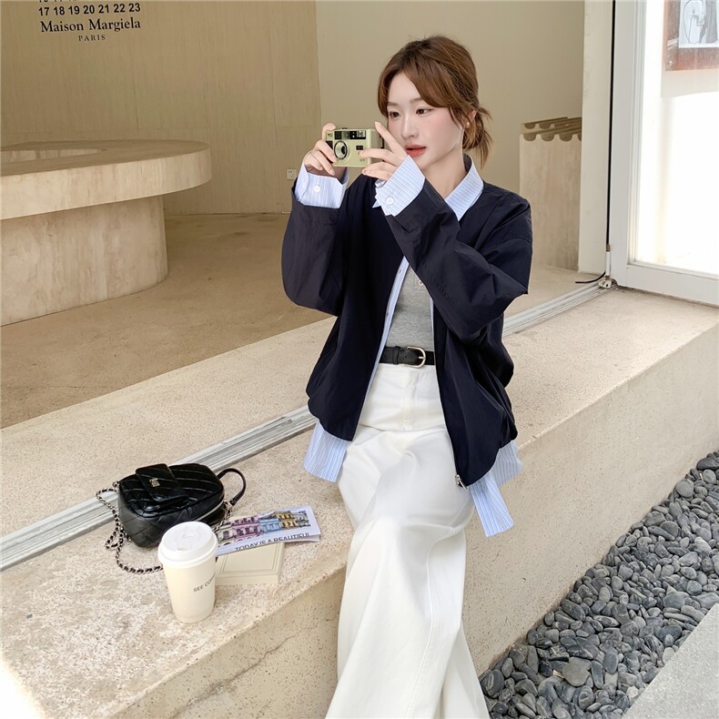【现货】数据好~假两件短外套82691-P145-K198,女装短外套,2B076