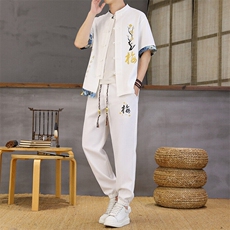 2025新款风男士风唐装两件套男，男装民族服装，星座1206（原A206）