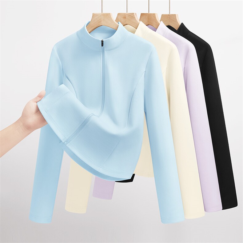 2025年夏季修身型防紫外线立领长袖速干防晒立领开衫，女装衬衫，初己品牌服饰全品类供货