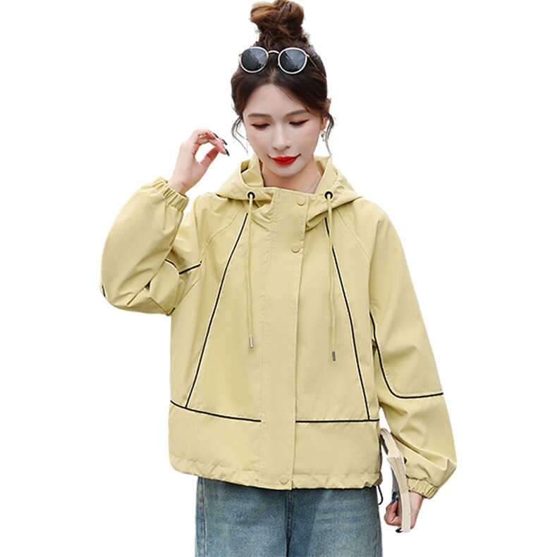 （现货）新款时尚休闲连帽外套女,女装短外套,韩蔻秀