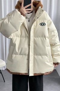 冬季学生潮假两件PU皮棉衣外套加绒保暖棉服男士8132-P145控价188图片