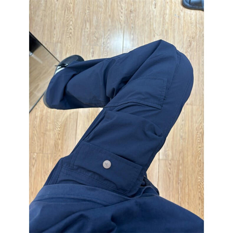 藏青色软壳冲锋裤男款防水多口袋伞兵工装裤子美式直筒户外登山裤,男装工装外套,星座1007（原301D）