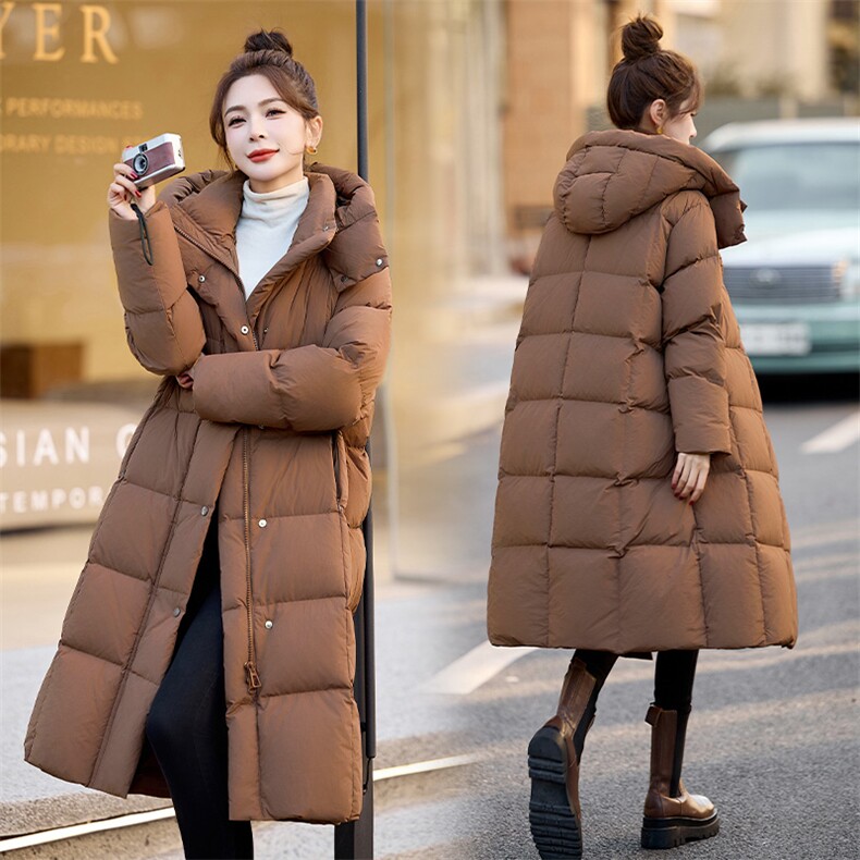 2024冬装新款时尚潮流中长款羽绒服，女装羽绒服，曼琳思菲