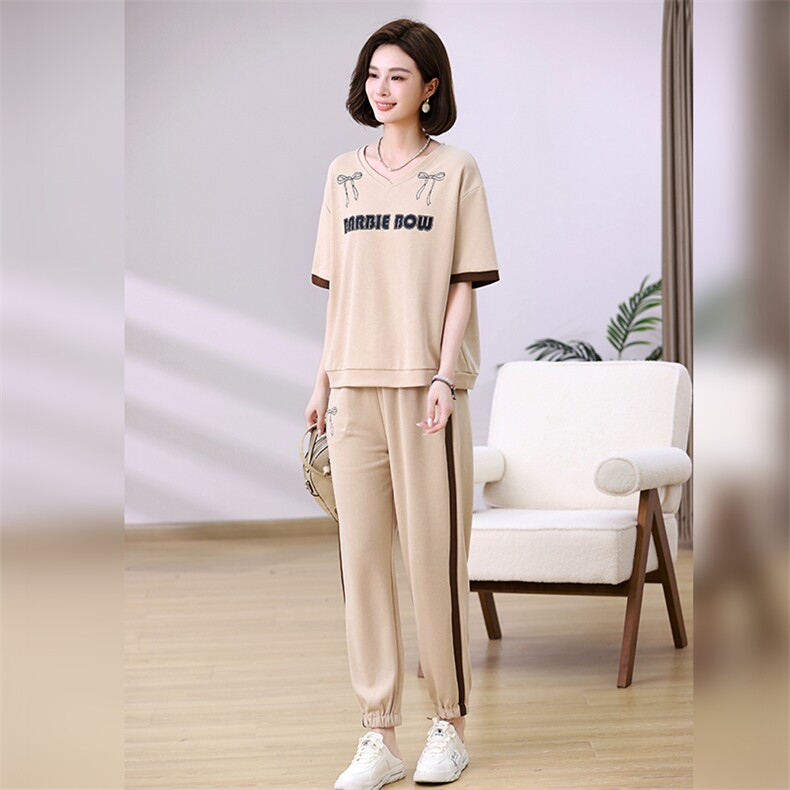 时尚休闲女装套装舒适百搭两件套显瘦宽松运动服,女装套装/套裙,叶笙衣