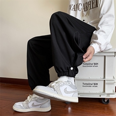 A018-K710P45/秋季斜纹面料纯色休闲大码长裤九分裤男，男装休闲裤，电商A018