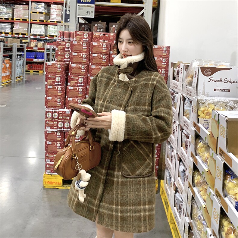 2025冬季新款呢大衣中长款羽绒服203-8835-P285-K368,女装羽绒服,帛锦泉