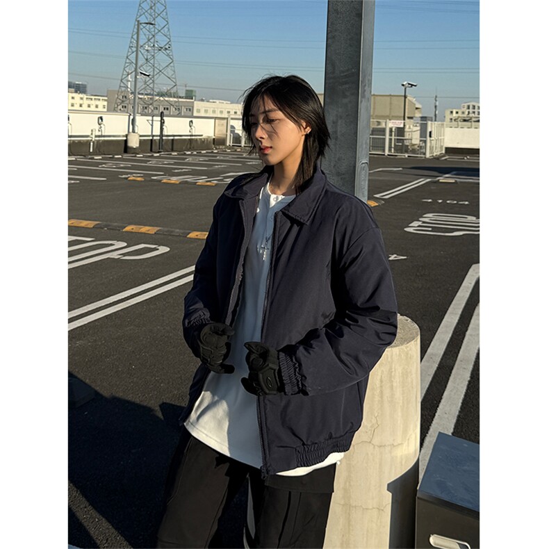 秋冬新款港风大码日系翻领保暖棉服男女潮XZ213-MF10-特P68控128,男装棉衣,星座213