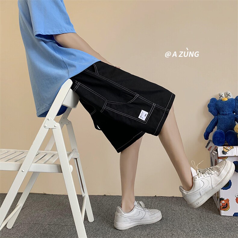 大码宽松休闲裤工装裤纯棉直筒裤短裤A014-DK919-P40控58,男装休闲裤,电商A014
