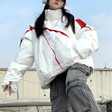 棉服美式高街高级感设计羽绒棉衣冬季帅气短款外套棉袄TT94，男装棉衣，星座1013-5