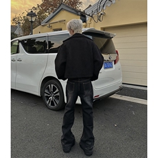 美式ins高街hiphop重工艺水洗暗黑微喇牛仔裤货号K2401P60，男装牛仔裤，电商A063