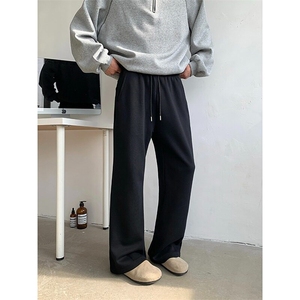美式微喇休闲裤男港风垂感修身阔腿裤高街潮拖地长裤子K6070-P28图片