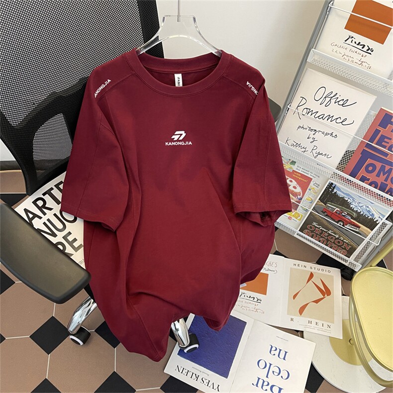高品质夏款男纯棉短袖T恤拼接字母印花宽松五分袖衬衣T41P43,男装T恤,星座1013-1