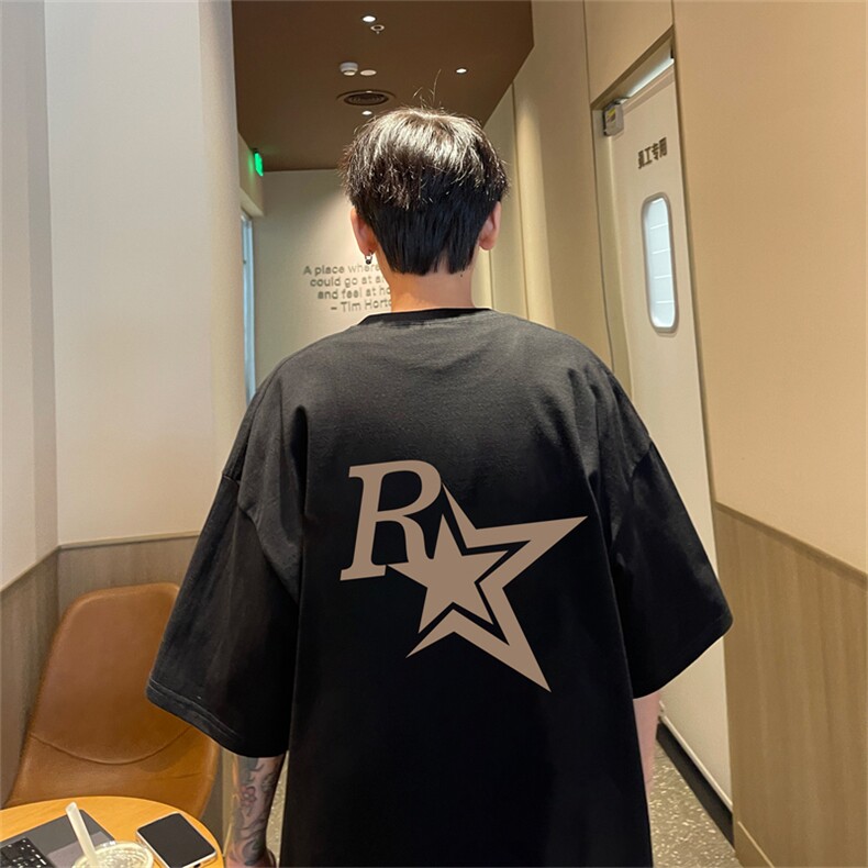 220g纯棉美式夏季短袖t恤男DT413-特批19 控38图片