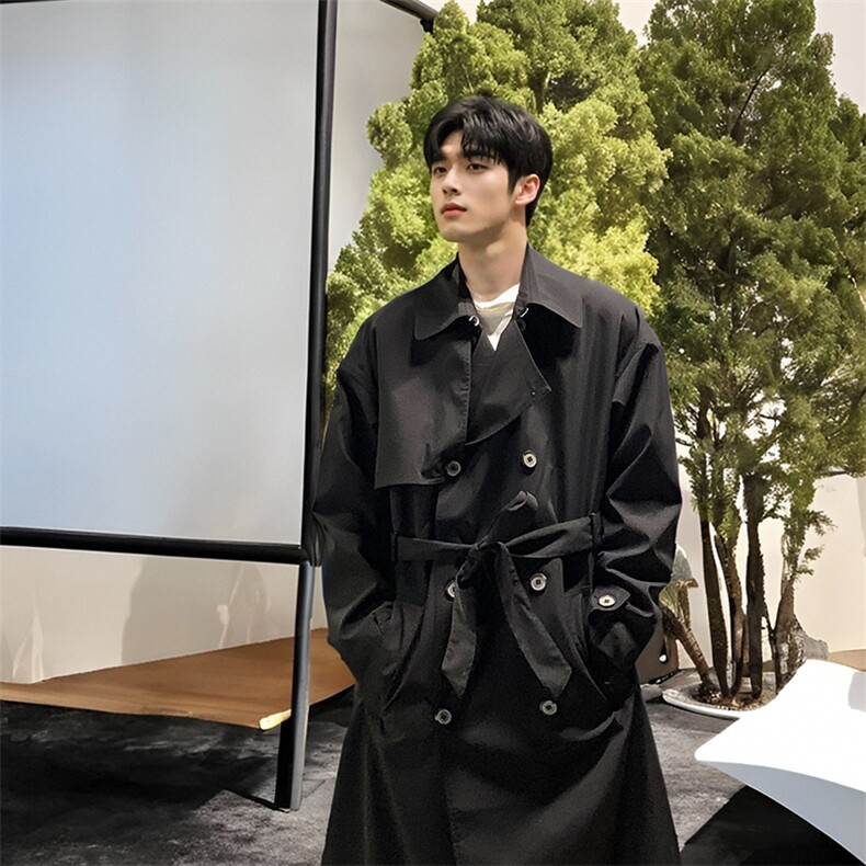 双排扣长款过膝风衣长款大衣货号9925简约款货号8825个性款，男装风衣，星座112A