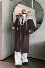 长款过膝男装呢料呢子大衣冬季呢子连帽外套XZ514-2-24251-P135，男装毛呢大衣，星座514-2(原B239)