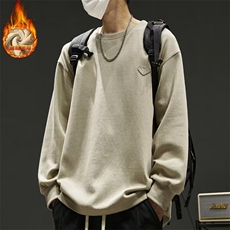 1506-1/WQ75-11/P39双面摇粒绒美拉德风圆领卫衣大码保暖打底衫，男装T恤，星座1506-1