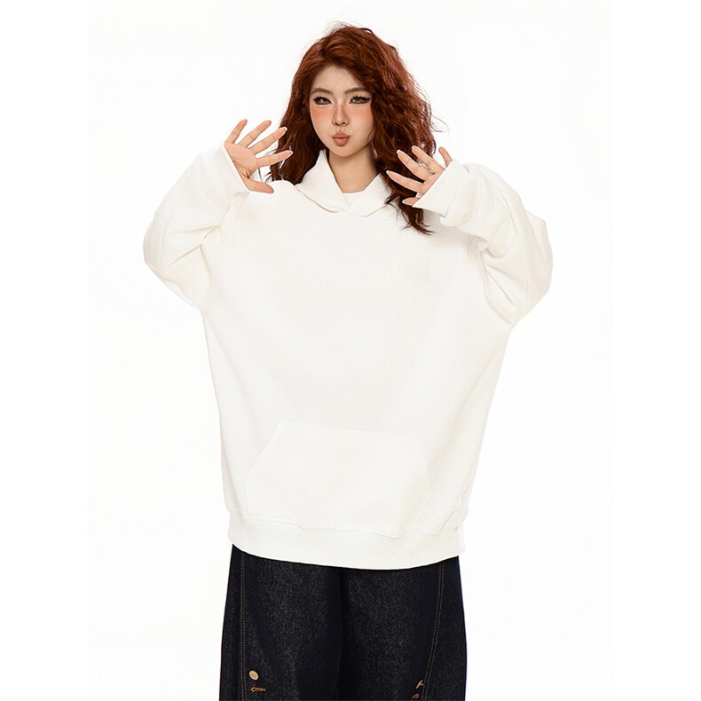 无帽绳版抖音得物高品质二开26春装全棉美式连帽卫衣MWS88,男装卫衣,电商A486