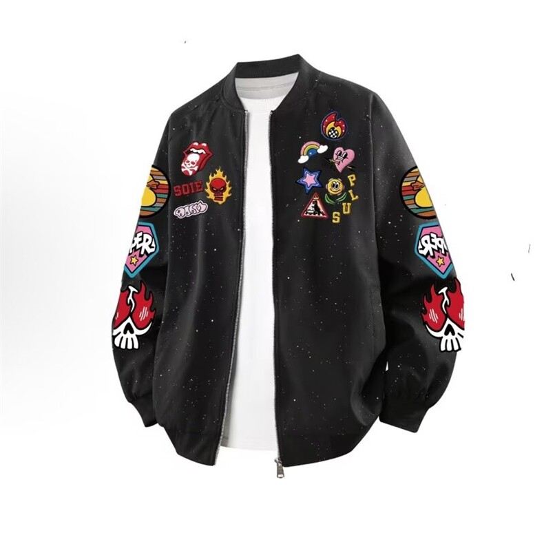 1506-1/JMX411/P49野森横须贺重工刺绣外套男怪兽动漫棒球服夹克,男装夹克,星座1506-1