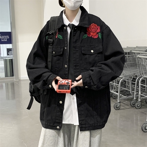 美式复古高街牛仔外套男女宽松ins原宿港风情侣装潮牌JK0259-P68图片