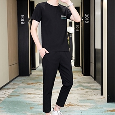 夏季男短袖t恤休闲套装潮牌潮流一套搭配帅气青少年衣服TZ67-P45，男装T恤，星座509