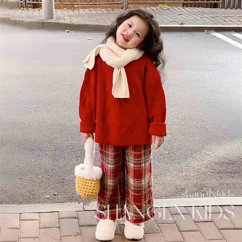 1506-1/MY47151/P49冬装宝宝圣诞主题红色毛衣女孩儿童新年衣服,男装针织衫/毛衣,星座1506-1