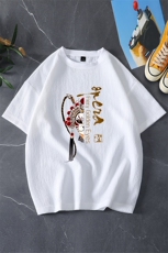 现货主推青少年大码泡泡格情侣印花风圆领短袖T恤男T613P30，男装T恤，电商B226