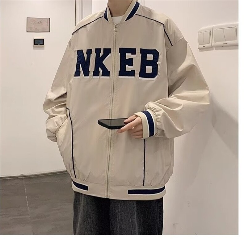 2025新款棒球服港风刺绣宽松上衣春季潮流穿搭外套学生大码夹克,男装夹克,星座1210-1