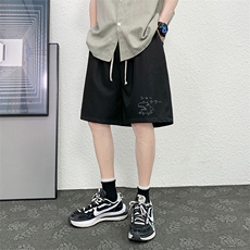 HD74092-P22华夫格短裤男大码宽松五分裤男直筒中裤，男装休闲裤，电商A040