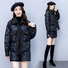 2021冬季新款时尚保暖棉服修身显瘦短款外套，女装棉衣/棉服，布芭啦