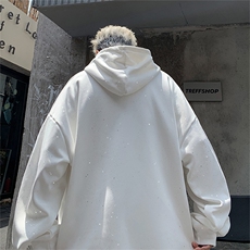 抖音得物高品质重磅全棉二开支持退换360克满天星连帽卫衣CM10，男装卫衣，电商A486