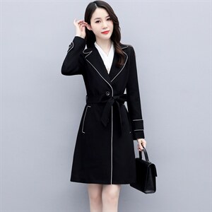 春秋风衣女中长款英伦风外套2025新款高端时尚百搭修身显瘦大衣，女装风衣，姿衣坊