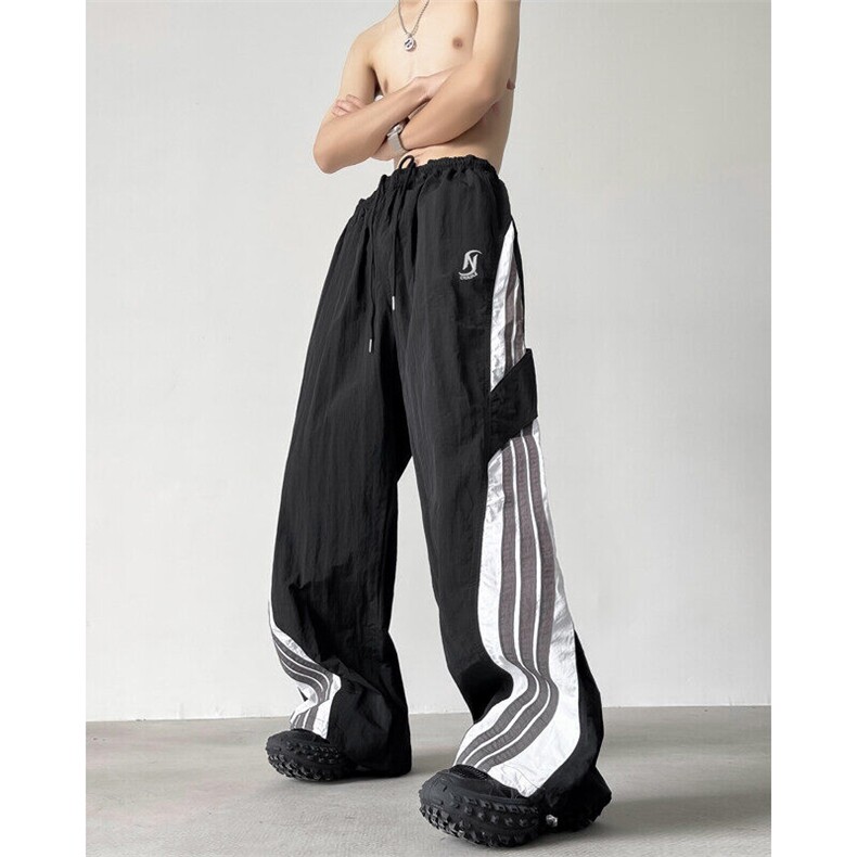 百搭冲锋裤降落伞兵裤休闲裤男速干高街潮流长裤子G1815/P43，男装休闲裤，电商D202