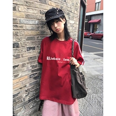 抖音得物高品质二开240克宽松纯棉美式潮牌三条杠织带短袖T恤，男装T恤，电商A486-1