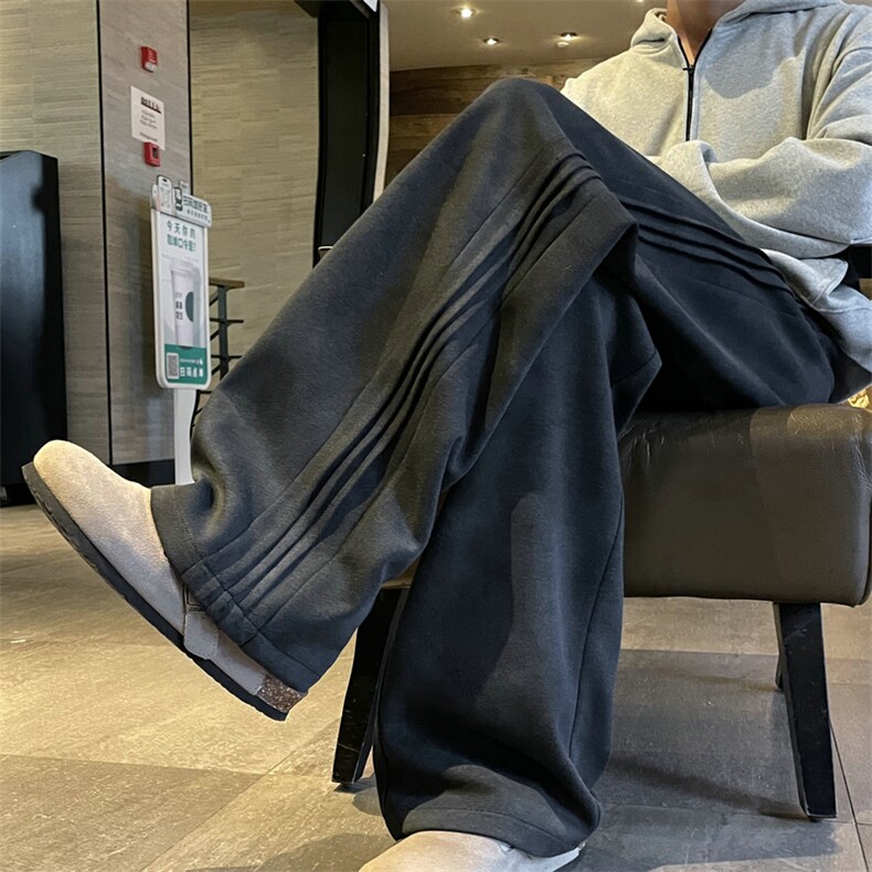 脏脏裤扎染休闲卫裤潮牌褶皱大码宽松直筒长裤504-K862-P50控78图片