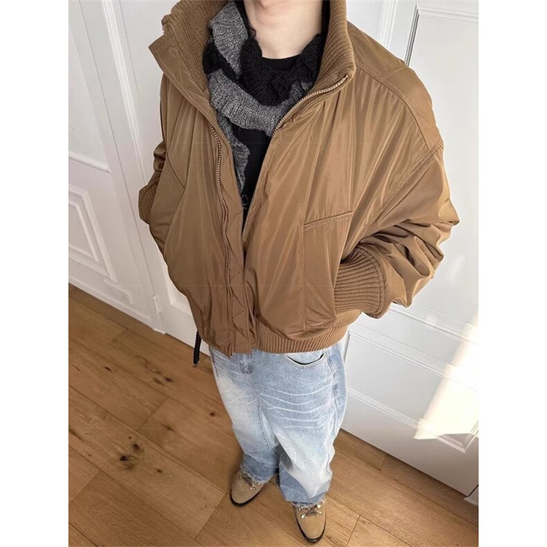 廓形宽松短款飞行棉服男女冬季保暖夹克外套M0293-P88,男装夹克,星座308B-2