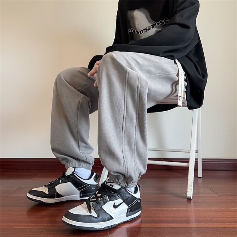 2025秋季休闲卫裤潮牌束脚百搭帅气运动裤XZ301b-2-CK672P30,男装休闲裤,星座301B-2（原A443-1）