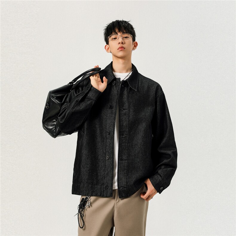 不褪色2025新高品质牛仔夹克宽松韩版工装潮流水洗外套N107/P98,男装工装外套,星座202