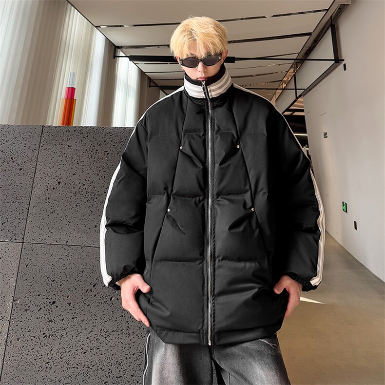 特P95控158168三条杠棉服冬外套情侣格子棉衣立领面包服MY243,男装棉衣,电商B370
