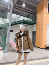 爆版大毛领派克服外套好卖排单款，其它，金地雪