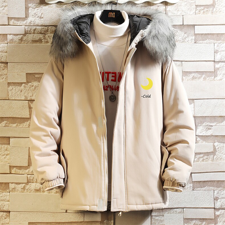 MM48047-P130冬季大毛领衣男士大码加厚袄男服砖墙,男装棉衣,电商A040A