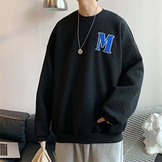 蜂窝格卫衣男圆领秋季2023新款宽松bf慵懒风W61P35，男装卫衣，星座1116-2